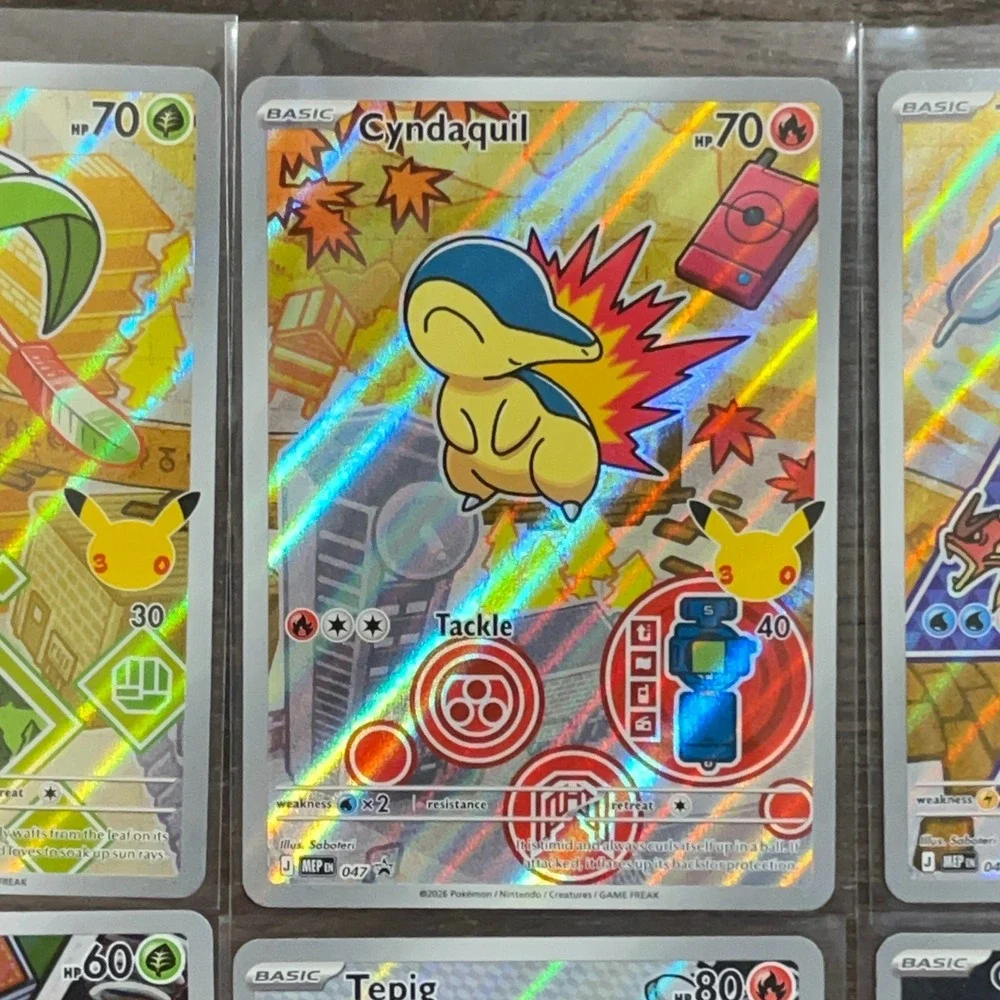 Pokemon Series 2 First Partner Illustration Complete Set Of 9 Cards Gen 2 Promo